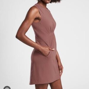 Athleta Del Ray dress mauve pockets